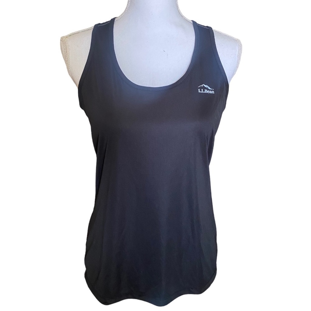 LL Bean | Womens Black Active Gym Racer Back Tank Top Size Small